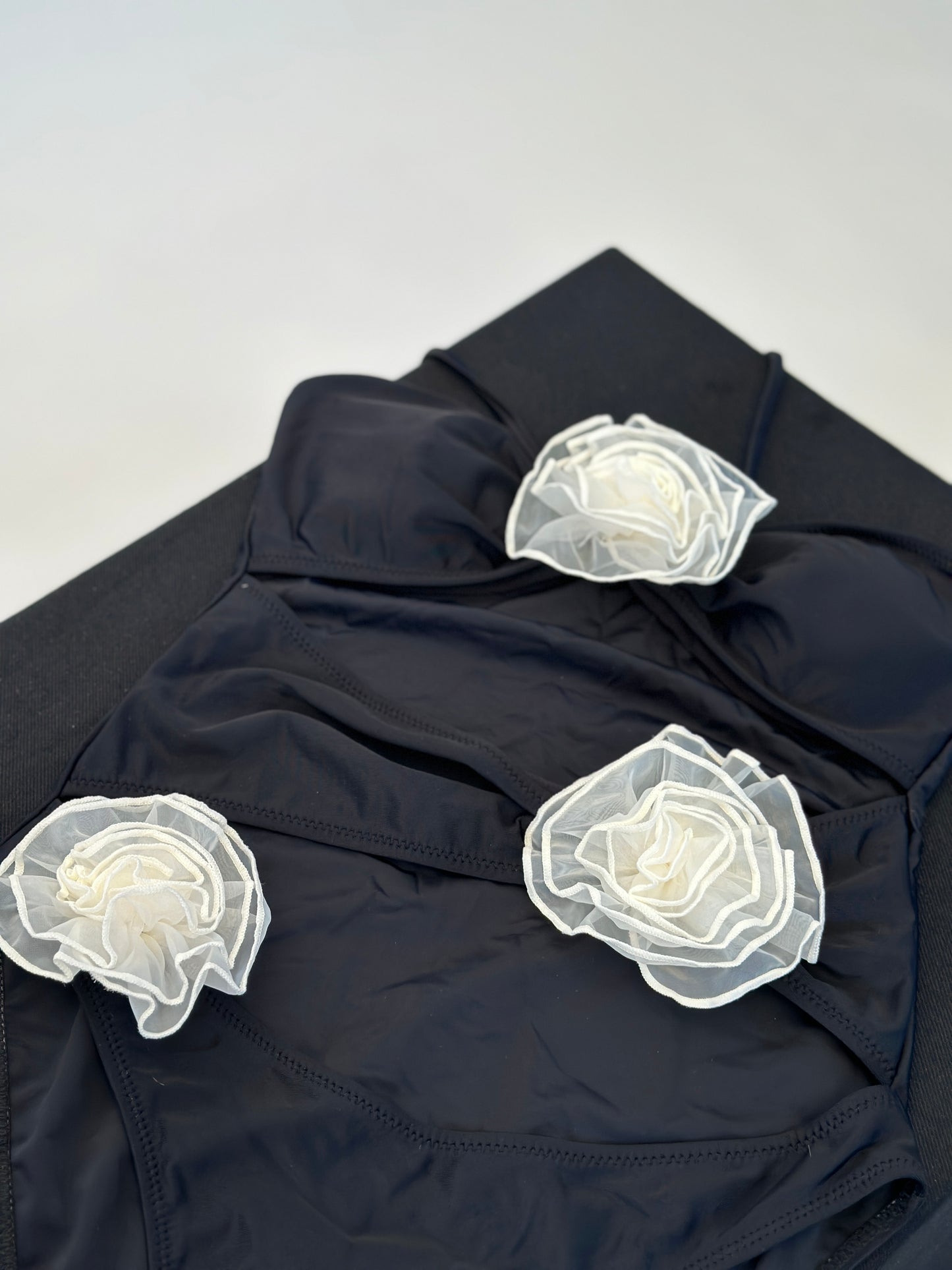 The Parisian Rose Swimsuit (Black/White)