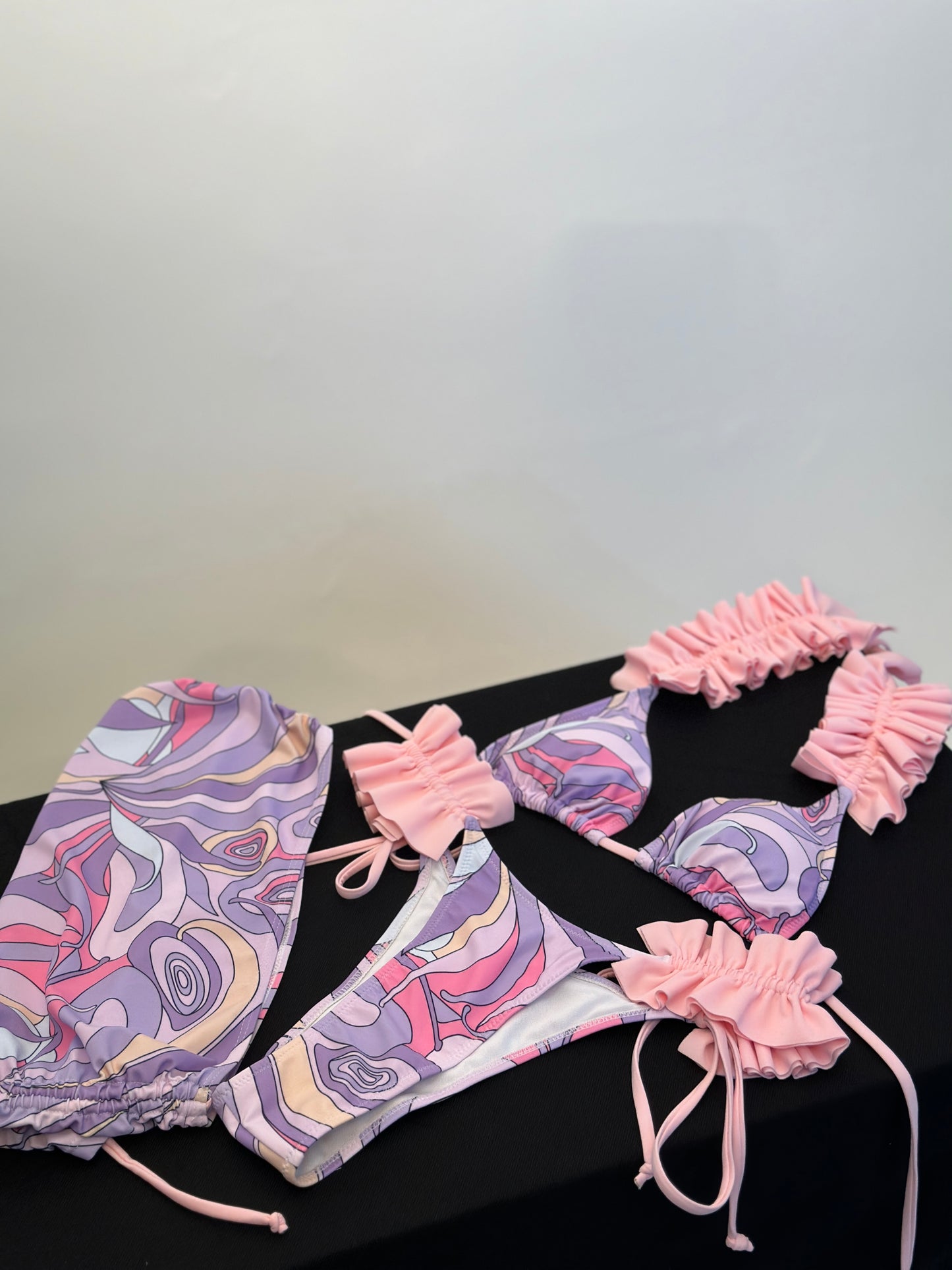 Lilac Lotus Bikini Set (Inc Skirt)