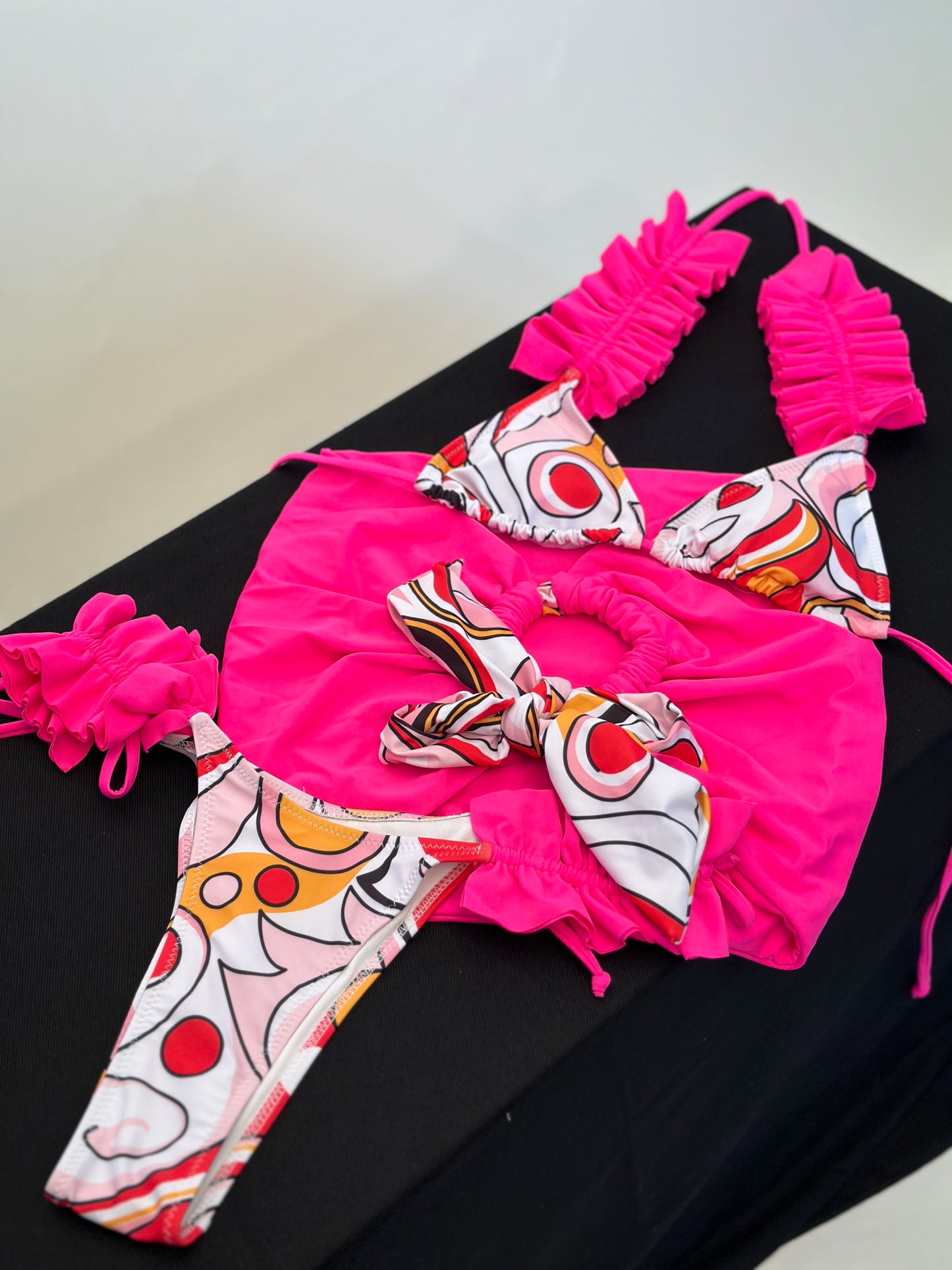 Pink Picasso Bikini Set (Inc Skirt)